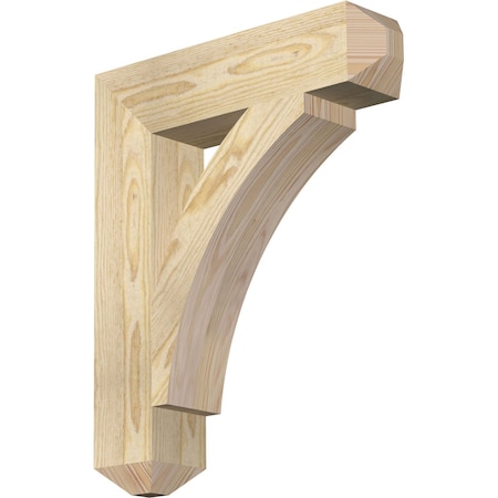 Ekena Millwork Thorton Craftsman Rough Sawn Bracket, Douglas Fir, 4"W x 18"D x 22"H BKT04X18X22THR04RDF